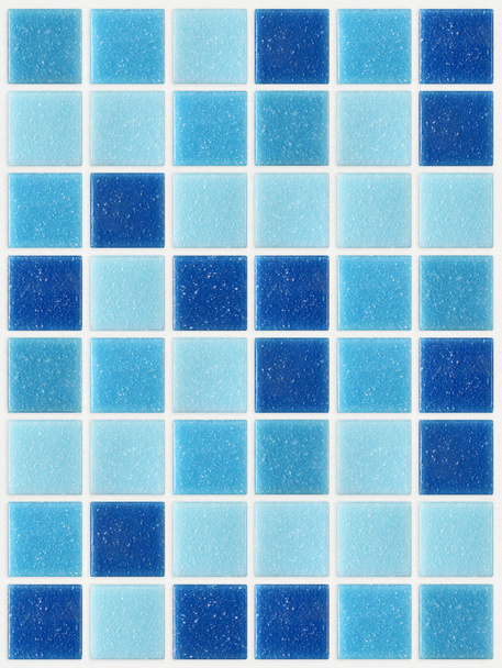 Tegel mozaïek vierkant blauwe textuur achtergrond versierd met glitter - Foto, afbeelding