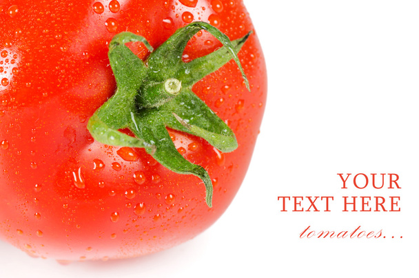 Red tomato isolated on white background - Foto, Imagem
