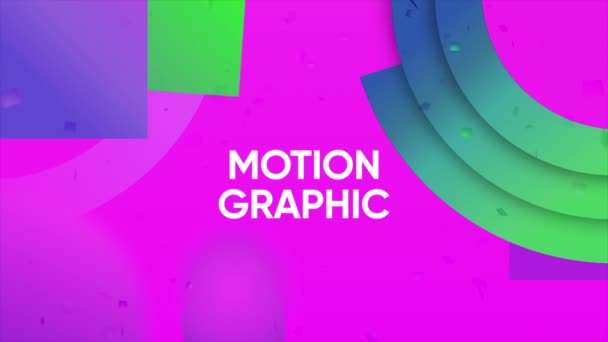 Graphisme de mouvement et concept de web design. Motion. Fond géométrique présentant la profession populaire moderne - Séquence, vidéo
