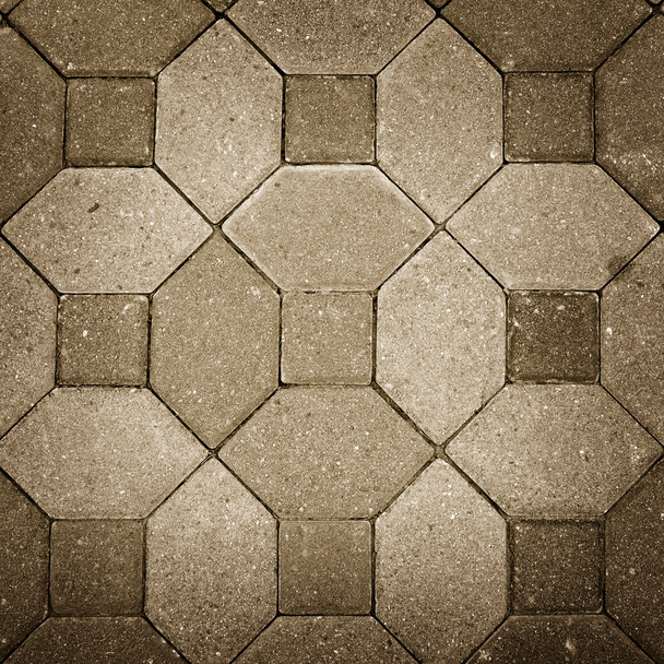 The beautiful patterns on the brick walkway - Foto, Imagen