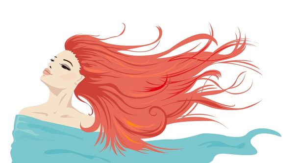 Bliss and red hair - Vektor, obrázek