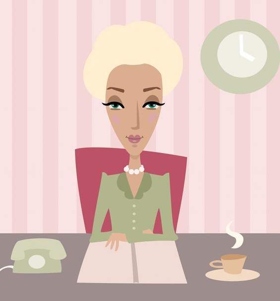 Business lady - Vector, Image