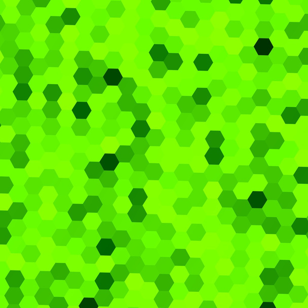 Fondo abstracto geométrico para varios diseños - Muchas formas de hexágono verde - Peine Diseño Web - Patrón de papel pintado decorativo - Código hacker - Ilustración que representa mosaico de color aleatorio - Miel
 - Foto, imagen