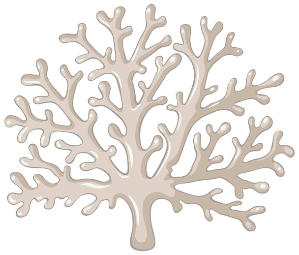Un coral simple sobre fondo blanco ilustración - Vector, imagen