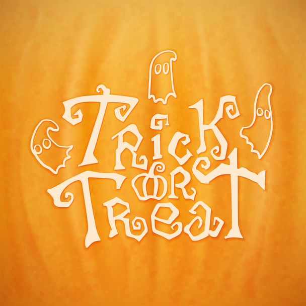 Halloween trick or treat lettering - Vector, Imagen