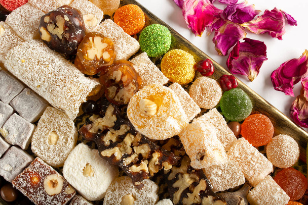 assorted Turkish delights in tray - Photo, Image