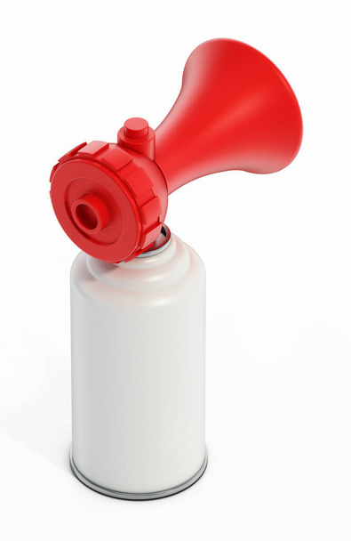 Air horn can isolated on white background. 3D illustration. - Valokuva, kuva