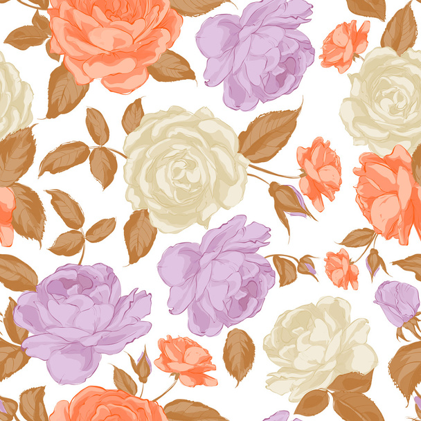 Seamless floral pattern - Vector, Image