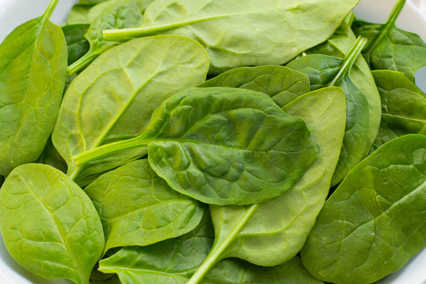 Spinach leaves. Extremely nutrient-rich vegetable - Zdjęcie, obraz