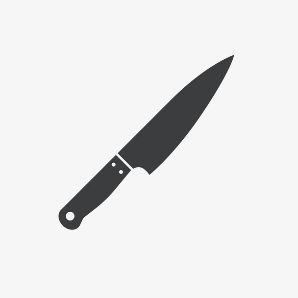  Kitchen Knife Cooking Flat Vector Icon - Wektor, obraz