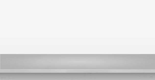 白いパノラマ背景の灰色の具体的な石のカウンタートップ,昇進のウェブ テンプレート-ベクトルのイラスト - ベクター画像