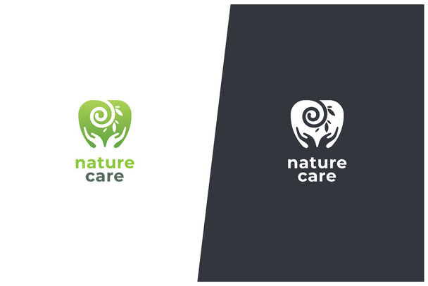 Nature Care Environment Eco Friendly Wellness Lifestyle Spa Vector Logo Concept Design - Vector, Image
