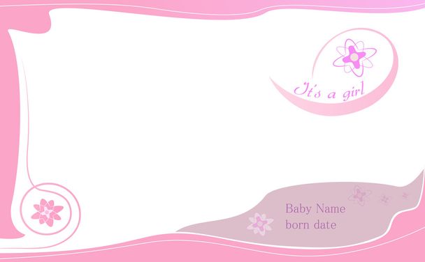 baby geboren kaart - Vector, afbeelding