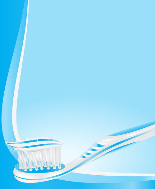 Blue background with toothbrush - Vektor, kép