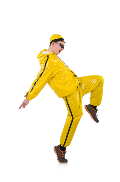 Man in gele pak - Foto, afbeelding