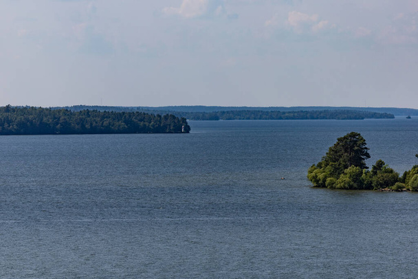 Birka, Szwecja Widok na jezioro Malaren z wyspy Birka. - Zdjęcie, obraz