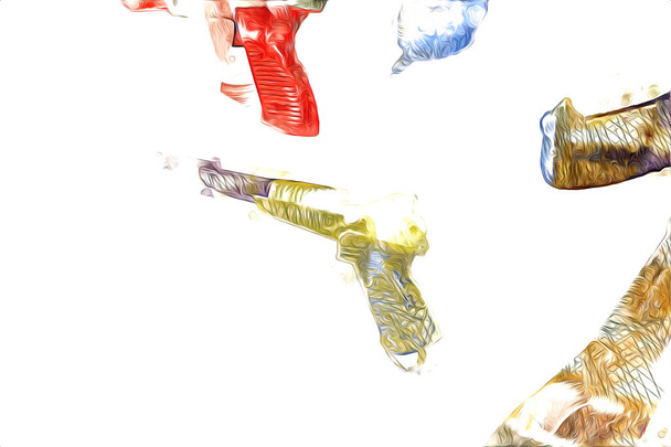 Набір білих відеоігор джойстики ізольовані на білому тлі
 - Фото, зображення