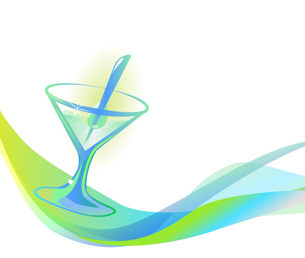 Cocktail glass background - Vector, Image