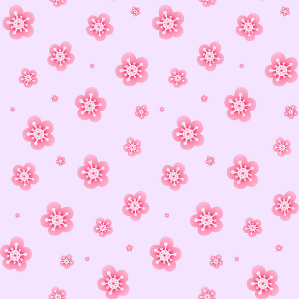 Cute Flower Vector Seamless Pattern. Awesome for classic product design, fabric, backgrounds, invitations, packaging design projects. Surface pattern design. - Vektör, Görsel