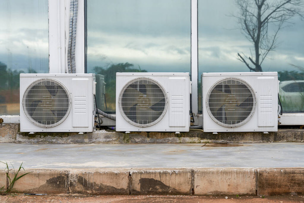 Close-up of three air conditioner outdoor units - Photo, Image
