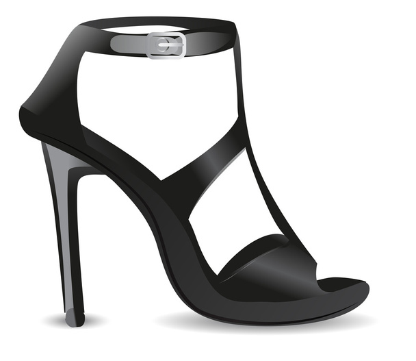 High heel woman shoe - Vector, Image
