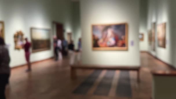 Θολή γκαλερί μουσείο εσωτερικό, την ιστορία της τέχνης και την έννοια του πολιτισμού - Πλάνα, βίντεο