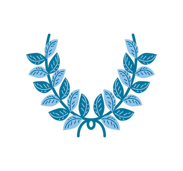 laurel branch emblem icon isolated - ベクター画像