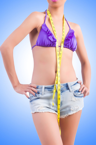 Donna in bikini nel concetto di dieta
 - Foto, immagini