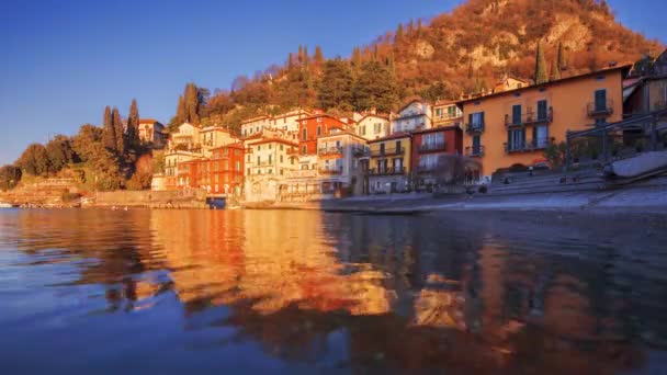 Varenna, Italy on Lake Como from dusk till night. - Metraje, vídeo