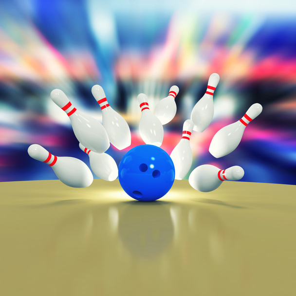 quilles et boule de bowling
 - Photo, image