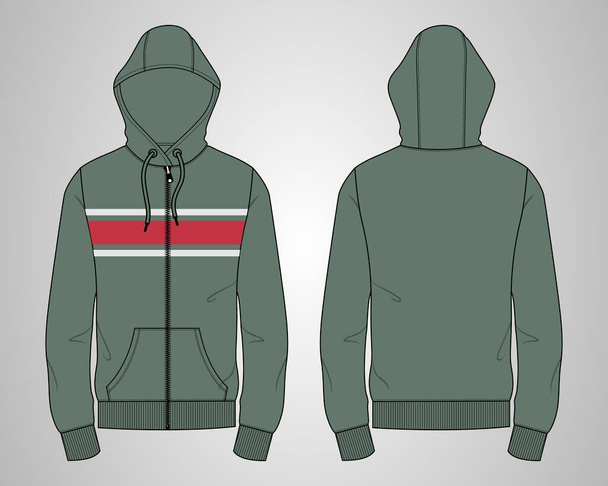 template of design for hoodie, vector illustration - Vector, Image