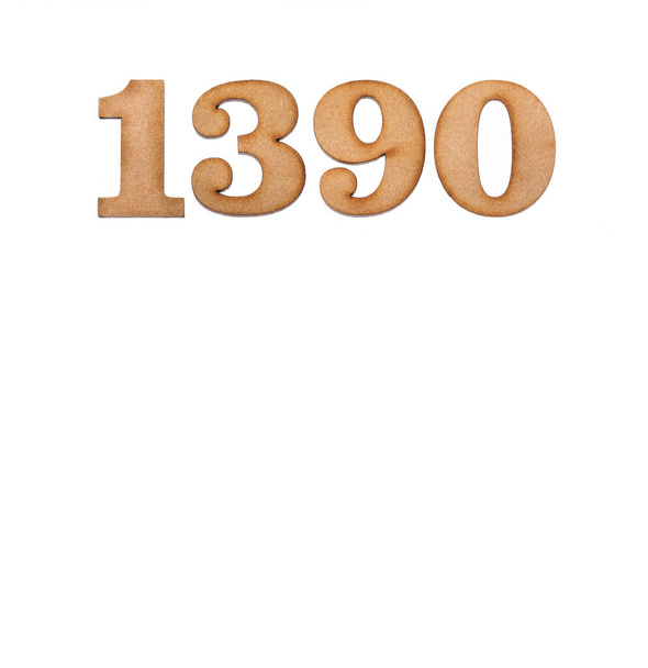No 1390 Шматок деревини ізольовано на білому тлі
 - Фото, зображення