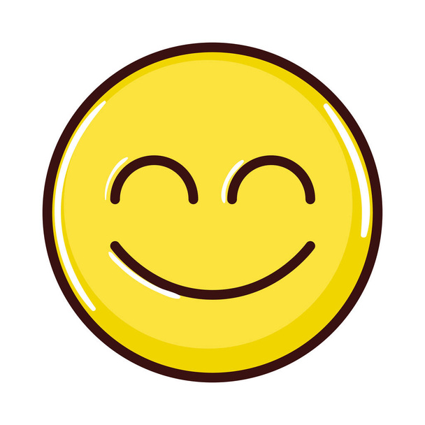 smile emoji social media icon isolated - Vector, afbeelding