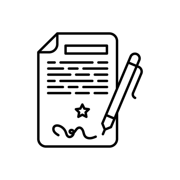 Contract icon in vector. Logotype - Vector, Image