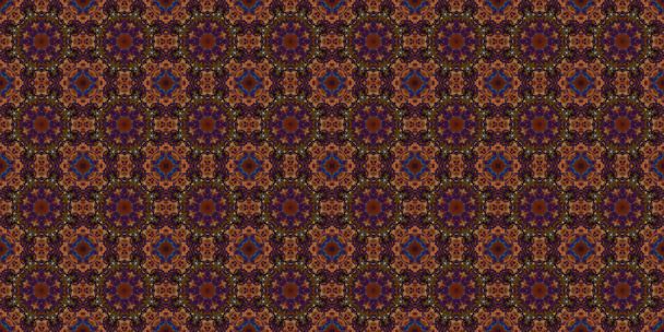Seamless pattern of geometric flowers. Space texture - Foto, immagini