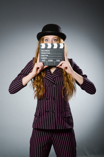 Young woman in movie concept - Foto, afbeelding