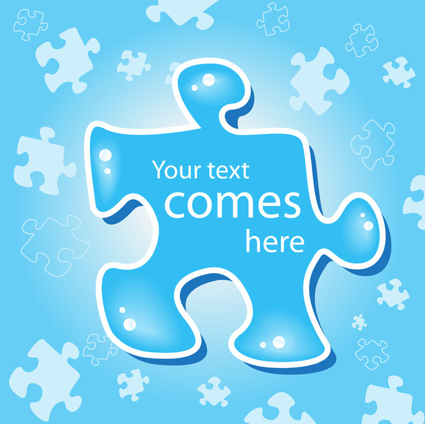 Blue puzzle background - Vector, Image