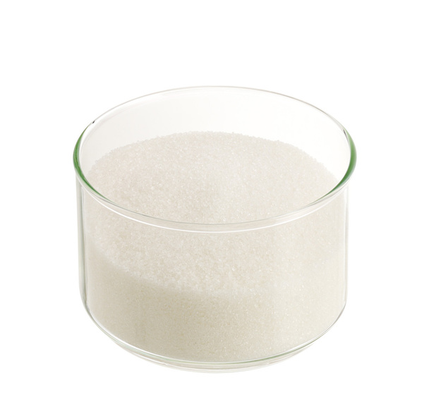 White sugar in glass bowl - 写真・画像