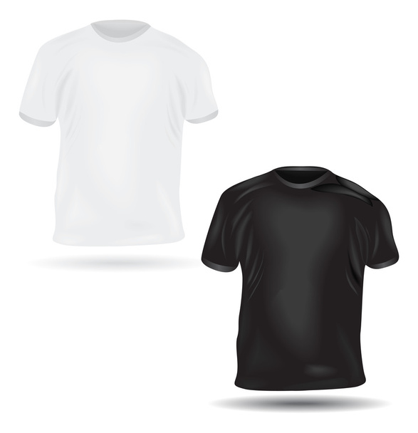Black and white t-shirts - Vector, Image