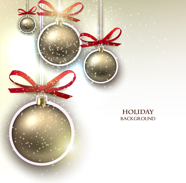 Christmas background with decorations - Vector, imagen