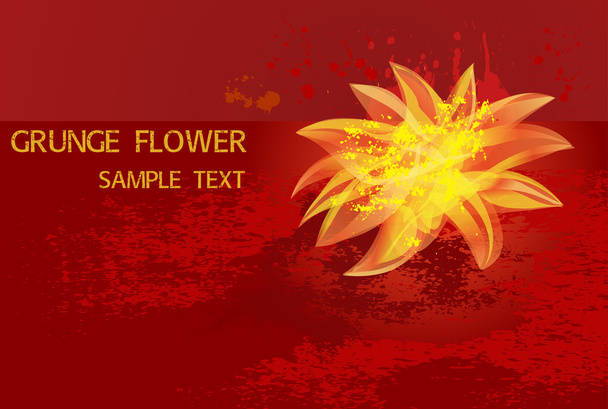 Abstract grunge flower - Vector, Image