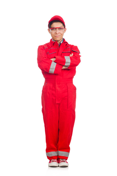 Industrial worker in red costume - Photo, Image