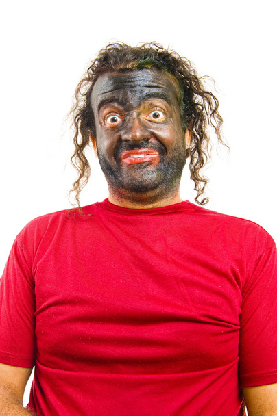 Человек с раскрашенным лицом
 - Фото, изображение