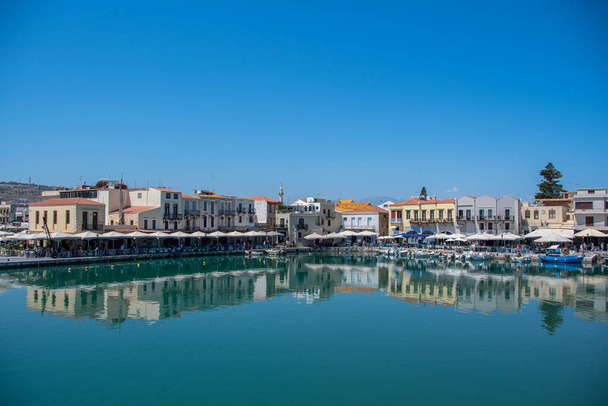 The old Venetian port of the Greek city of Rethymno - Photo, Image