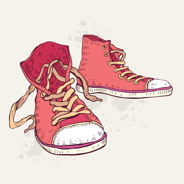 Sport shoes. Sneakers. - Vector, Image