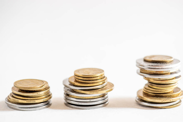 coins isolated on background. finance and business concept - Foto, imagen