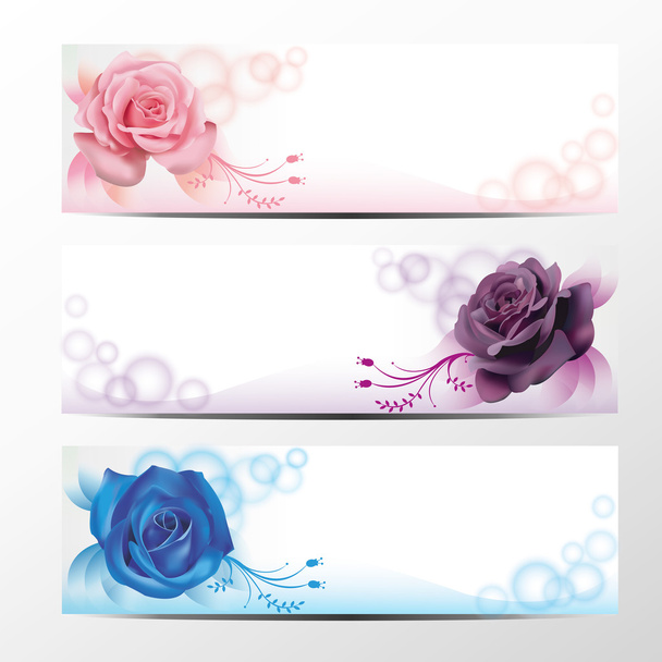 Rose banner collection 2 - Вектор,изображение
