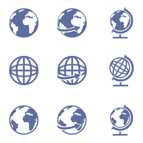 Globus-Ikonen - Vektor, Bild