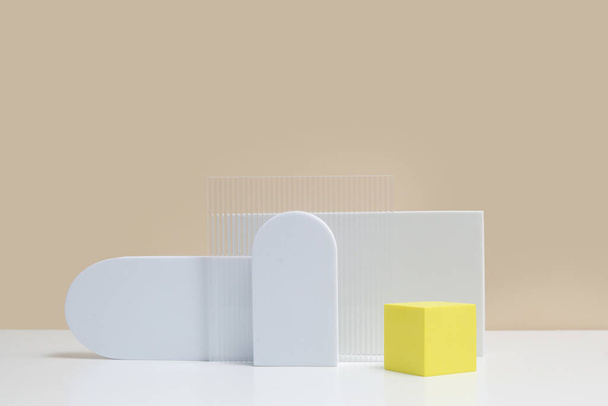 Abstract minimal modern scene. Modern set from various geometric shapes. Stylish background for product presentation. - Foto, Imagem