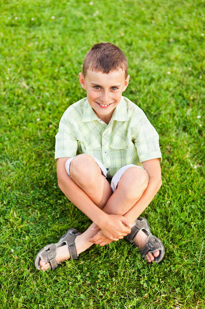 Happy boy outdoor - Фото, изображение